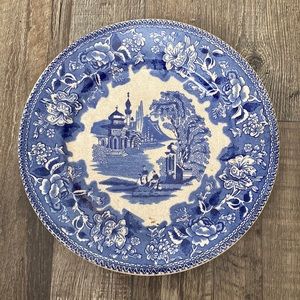 Vintage Blue and White John Marshall & Co Bosphorus design DInner Plate Rare